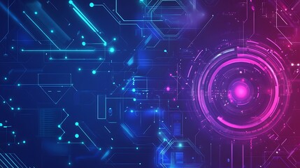 Obraz premium Abstract Futuristic Technology Circuit Design