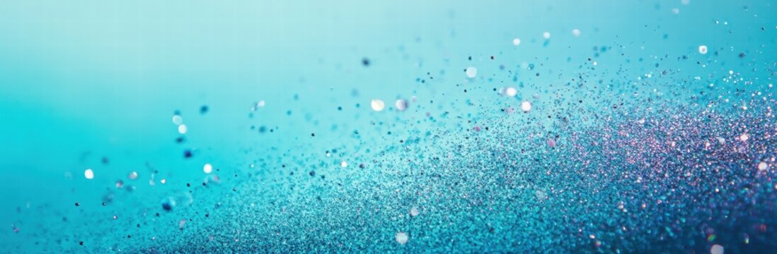 Fototapeta A blue background with a lot of glitter