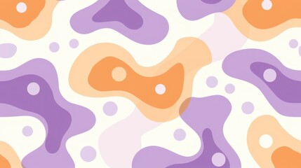 Abstract Purple and Orange Fluid Shapes Background Design