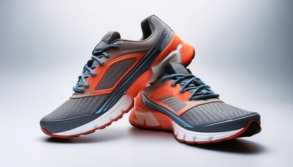 pair of shoes on white background