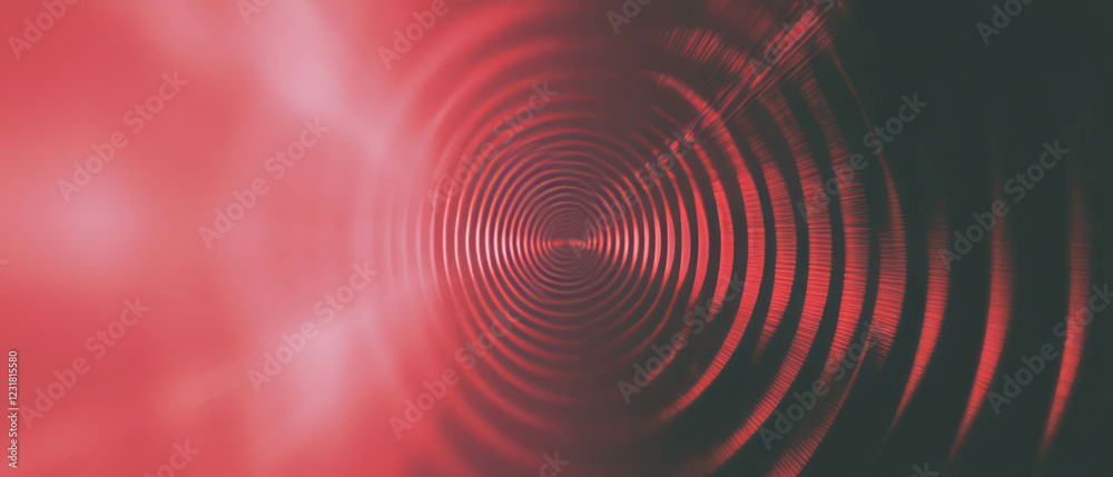 Poster vibrant sound patterns in close-up highlight dynamic movement and intricate design
