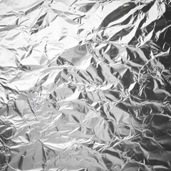 A silver foil background with a few wrinkles