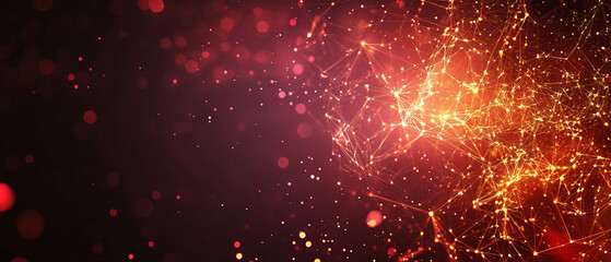 Obraz premium Dynamic particles create a vibrant atmosphere with bright glowing effects