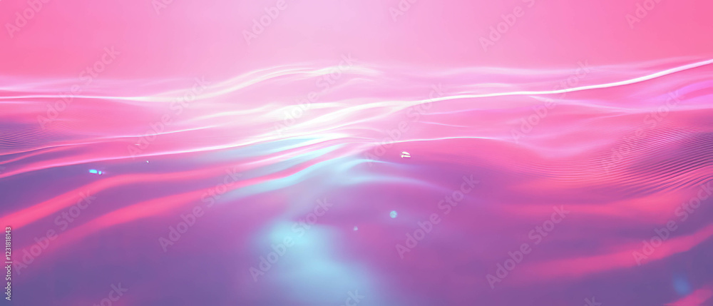 Poster visualized audio spectrum surrounded by a vibrant abstract background with dynamic colors