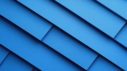 Obraz premium Blue diagonal panels, overlapping texture, studio backdrop, design element