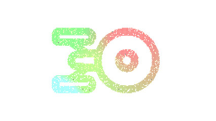 Icon starship is made up of LED square shapes. There are bright diodes and there are black dead diodes