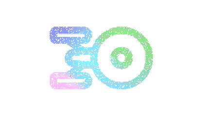 Icon starship is made up of LED square shapes. There are bright diodes and there are black dead diodes