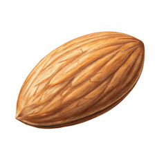 almonds on white background