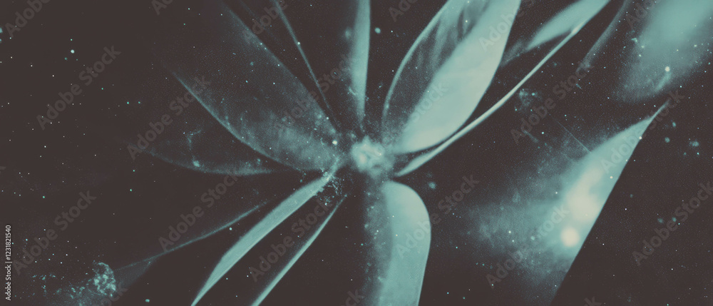 Poster Angular triangular petal overlay texture with geometric design on dark background