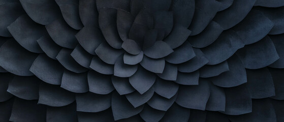 Striking geometric design of angular triangular petals on a dark background