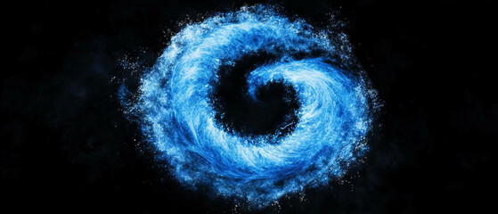 Swirling blue spiral watercolor texture for creative design backgrounds