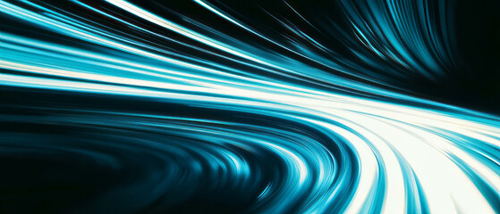 Bright light trails form captivating patterns with dynamic streaks on a dark backdrop