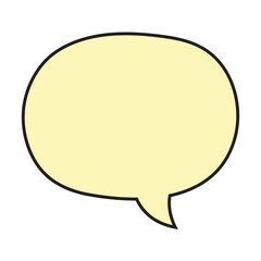 Cartoon speech bubble in comic book style.