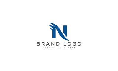 letter N logo design vector template design for brand.