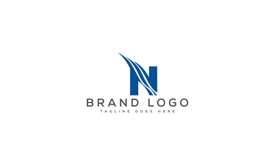 letter N logo design vector template design for brand.