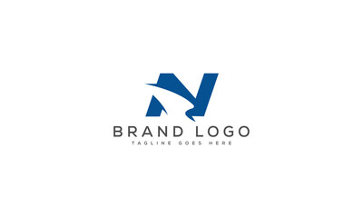 letter N logo design vector template design for brand.