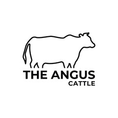 angus cattle logo design creative idea