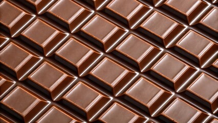 Top View of a Chocoloate Bar Pattern Wallpaper Background