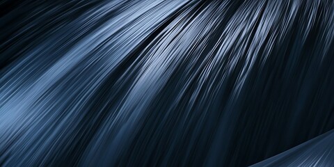 Fototapeta premium Abstract dark blue flowing lines, dynamic movement, background design, website banner