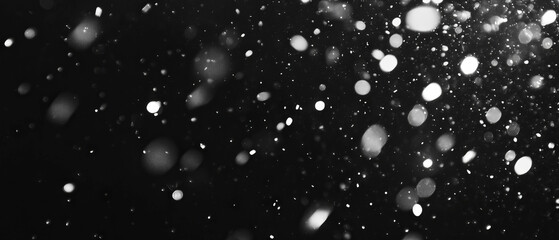 Celebration with soft confetti rain against a dark backdrop creating a festive atmosphere