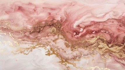 Abstract Rose Gold and White Marble Texture