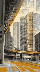 Obraz premium Exploration of modern urban architecture showcasing dynamic structures and pathways