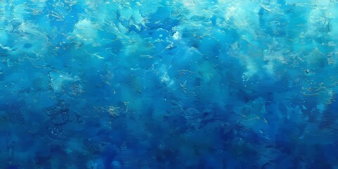 Obraz premium Abstract Blue Painted Background With Texture, Vibrant Turquoise And Teal Watercolor Style
