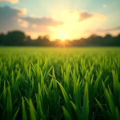 Fototapeta premium Emerald Dawn Neural Network's Abstract Greenery Pattern