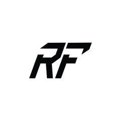 RF monogram logo design letter text name symbol monochrome logotype alphabet character simple logo