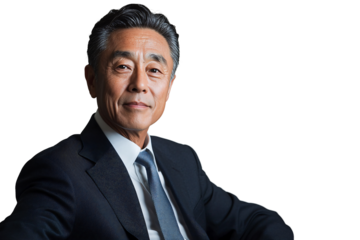 Business professional portrait studio setting image of a middle-aged man neutral background focused expression confidence and leadership concept