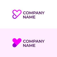 Y Love Logo Design, Letter Y for Company Logo, Icon Y Combine With Love Symbol