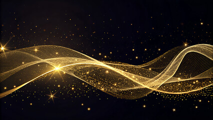 gold dust glitter sparkle wave background