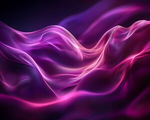 Fototapeta premium Abstract purple and pink glowing wave background.