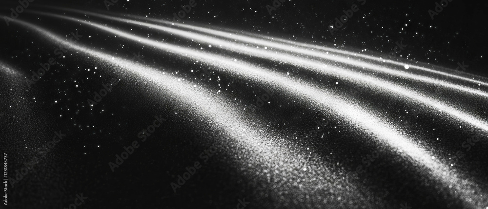 Poster dusty patterns with diffused light creating a repeating texture on a dark background
