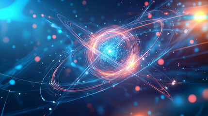 Close-up of glowing, swirling quark plasma in a futuristic laboratory, showcasing vibrant colors and dynamic energy patterns. Scientific research and advanced technology concepts.