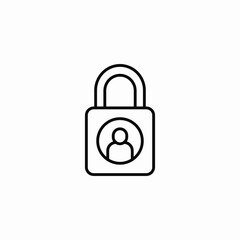personal lock icon sign vector