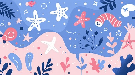 Whimsical Underwater World: A Colorful Ocean Scene