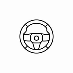 steering wheel icon sign vector