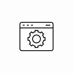 web settings icon sign vector