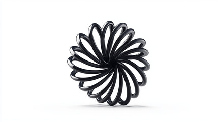 Metal spring flexible icon black color vector illustration image flat style