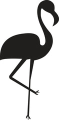 silhouette of a flamingo