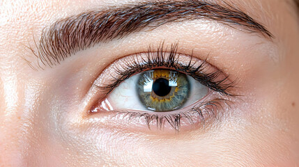 Obraz premium Close-up eye, woman, beauty, makeup, light skin