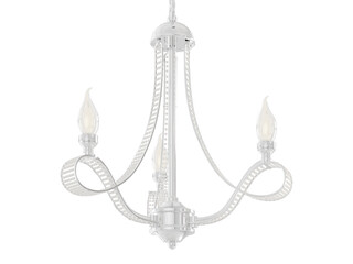 Fototapeta premium Round Chandelier - Elegant Lighting Fixture Against white Background - cutout png 