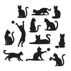 black cats silhouettes