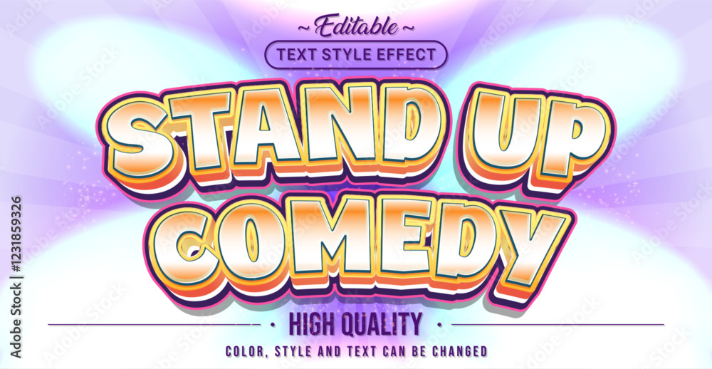 Poster Editable text style effect - Stand Up Comedy text style theme.
