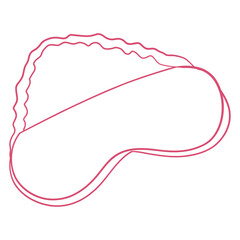 Soft Sleep Mask – Hand-Drawn Elegant Eye Cover for Restful Sleep, Cozy Nighttime Accessory in Chic Linear Vector Illustration