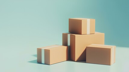 Fototapeta premium Minimalist Packaging Boxes: Clean and Elegant Design