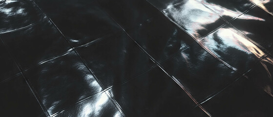 Fractal overlay texture with metallic colors on black background creates a reflective appearance