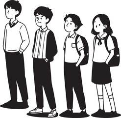 Isolated black students icon Vector, black students Silhouette,black students icon set, black students for logo,color black students Vector illustration, Vector Graphic, EPS 10 , clip art work