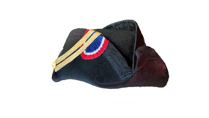 bicorn hat on white background